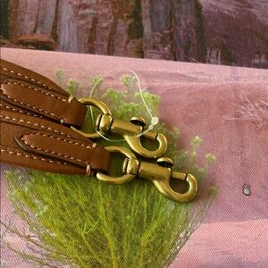 NWOT Coach Tabby replacement Brown Leather Strap with Gold Hardware.